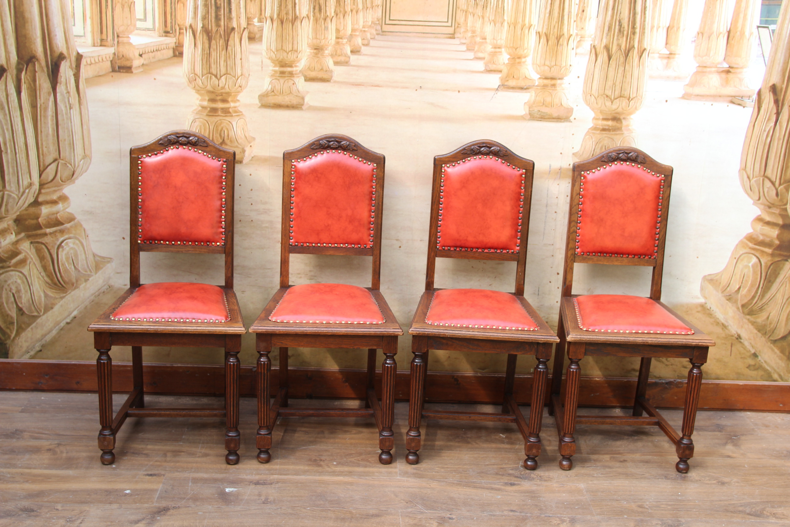 4 Jugendstil Stühle - Hochlehner