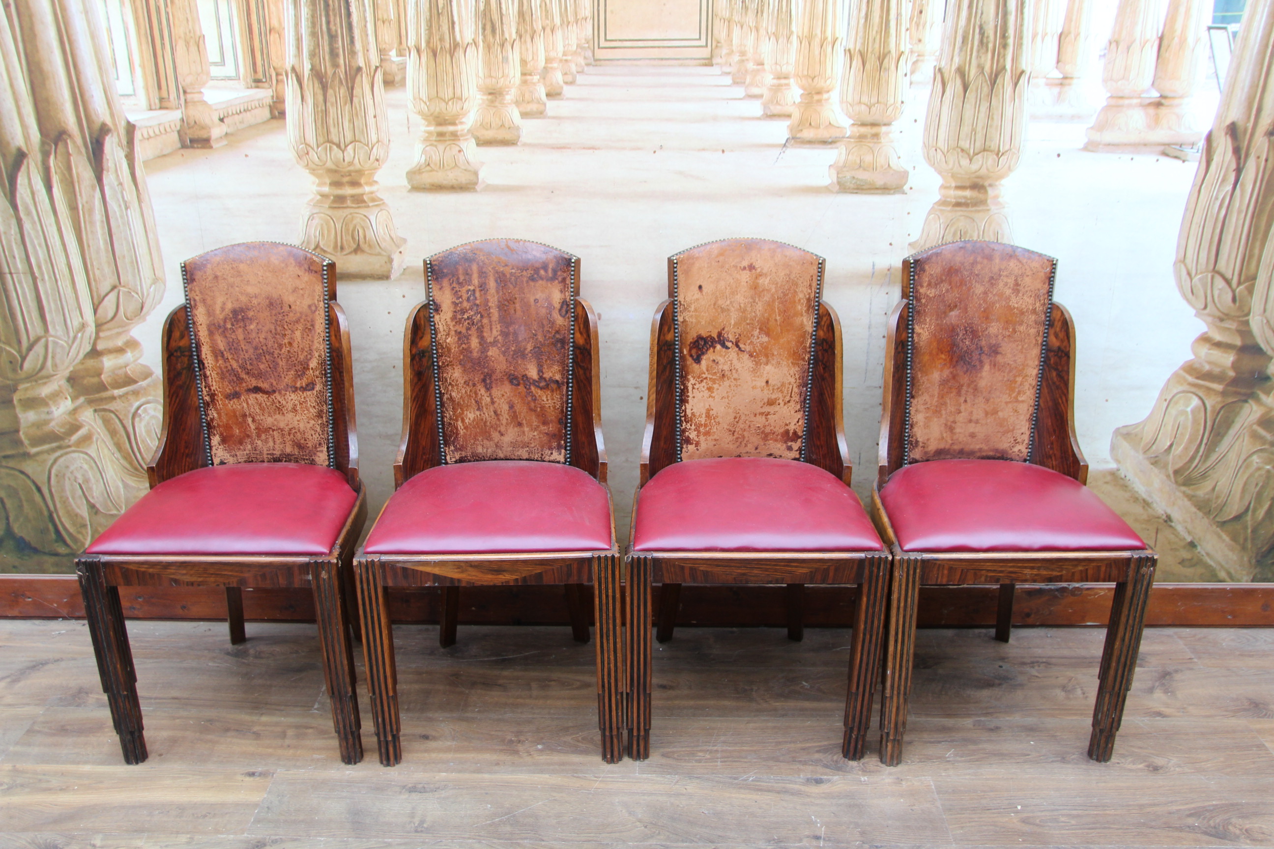 4 Jugendstil Stühle - Hochlehner