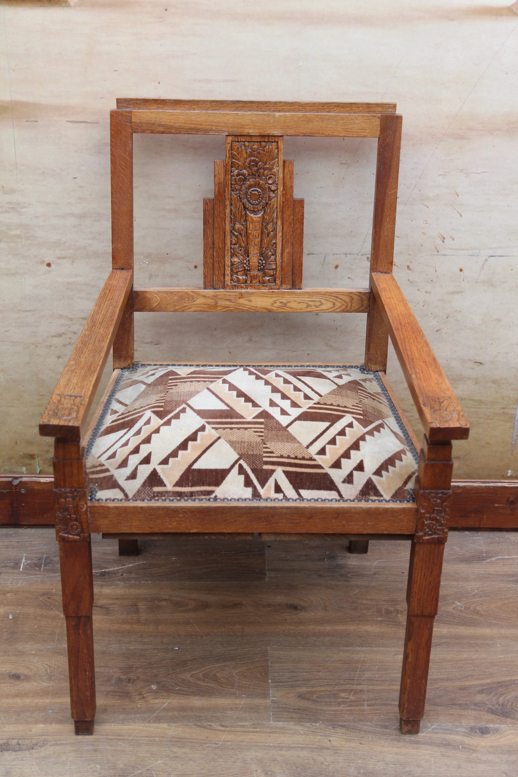 Jugendstil Armlehner Stuhl - Bürosessel - Sessel