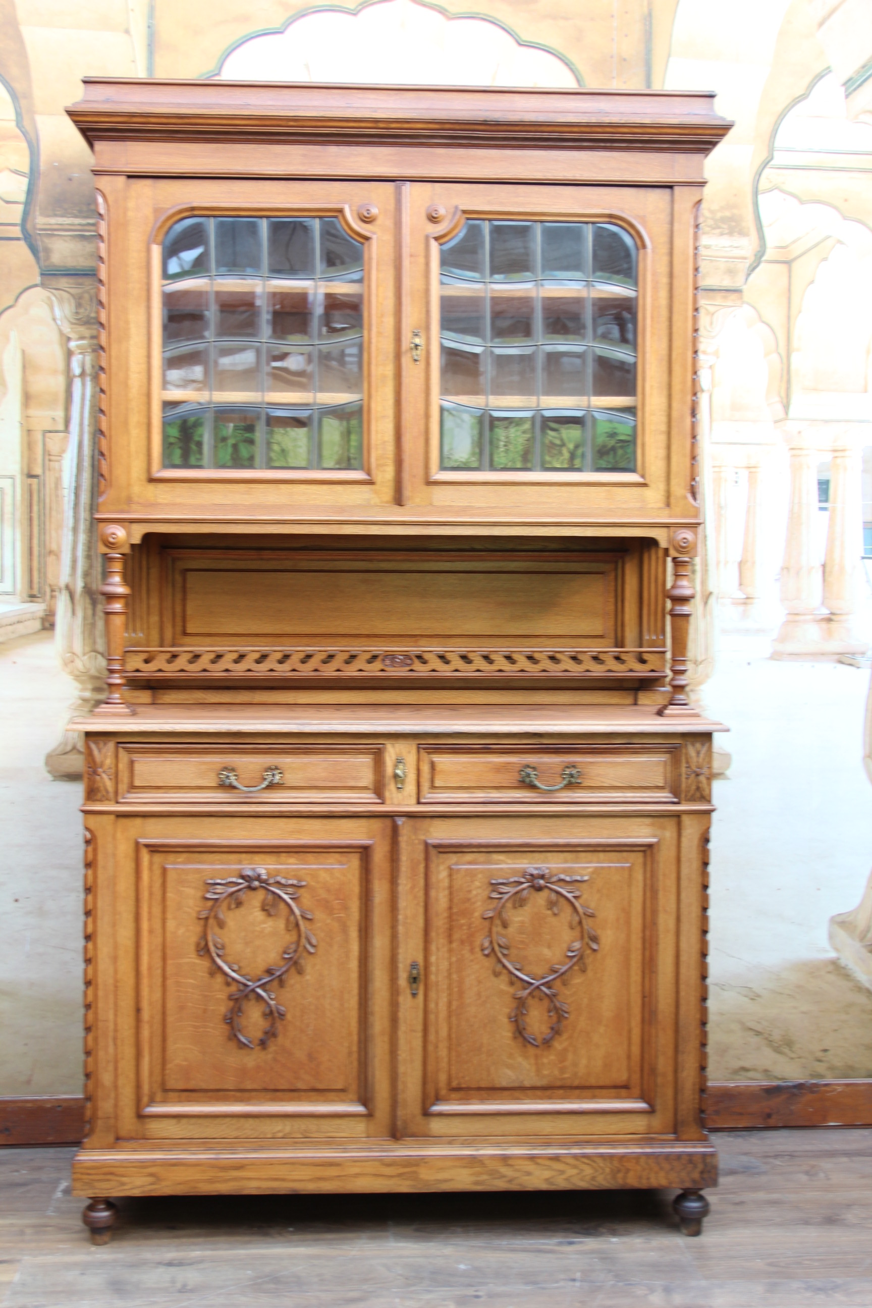 Gründerzeit Buffet-Bücherschrank-Vitrine