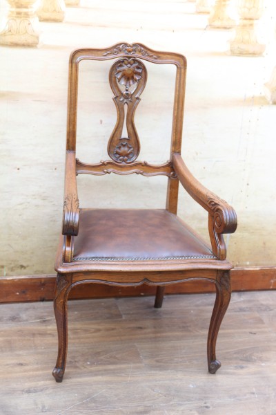 Barocker Armlehner Stuhl - Bürosessel - Sessel