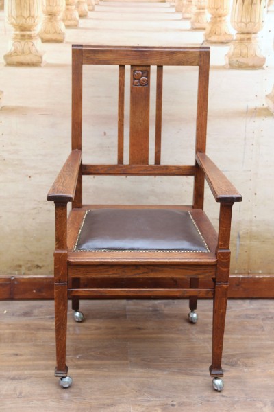 Jugendstil Armlehner Stuhl - Bürosessel - Sessel