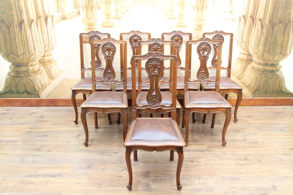 8 barocke Stühle - Hochlehner